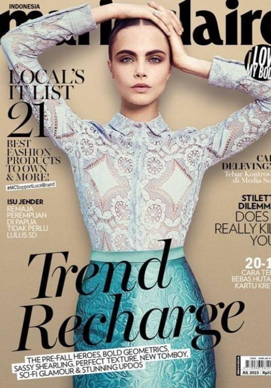 Cara Delevingne - Marie Claire Indonesia July 2015 Cover