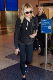 Chloe Moretz Airport Style - LAX in Los Angeles, 12/12/2015 