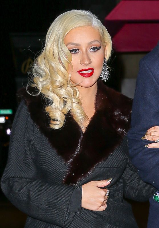 Christina Aguilera and Matthew Rutler - Heading for a Romantic Dinner at Rosa Mexicano Restaurant in NYC, December 2015