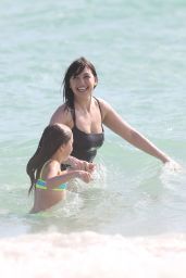 Daisy Lowe in a Black Swimsuit - Miami 12/28/2015 