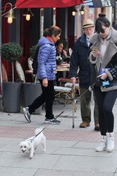 Daisy Lowe Make Up Free - Walking With Her Dog in Hampstead, December 2015