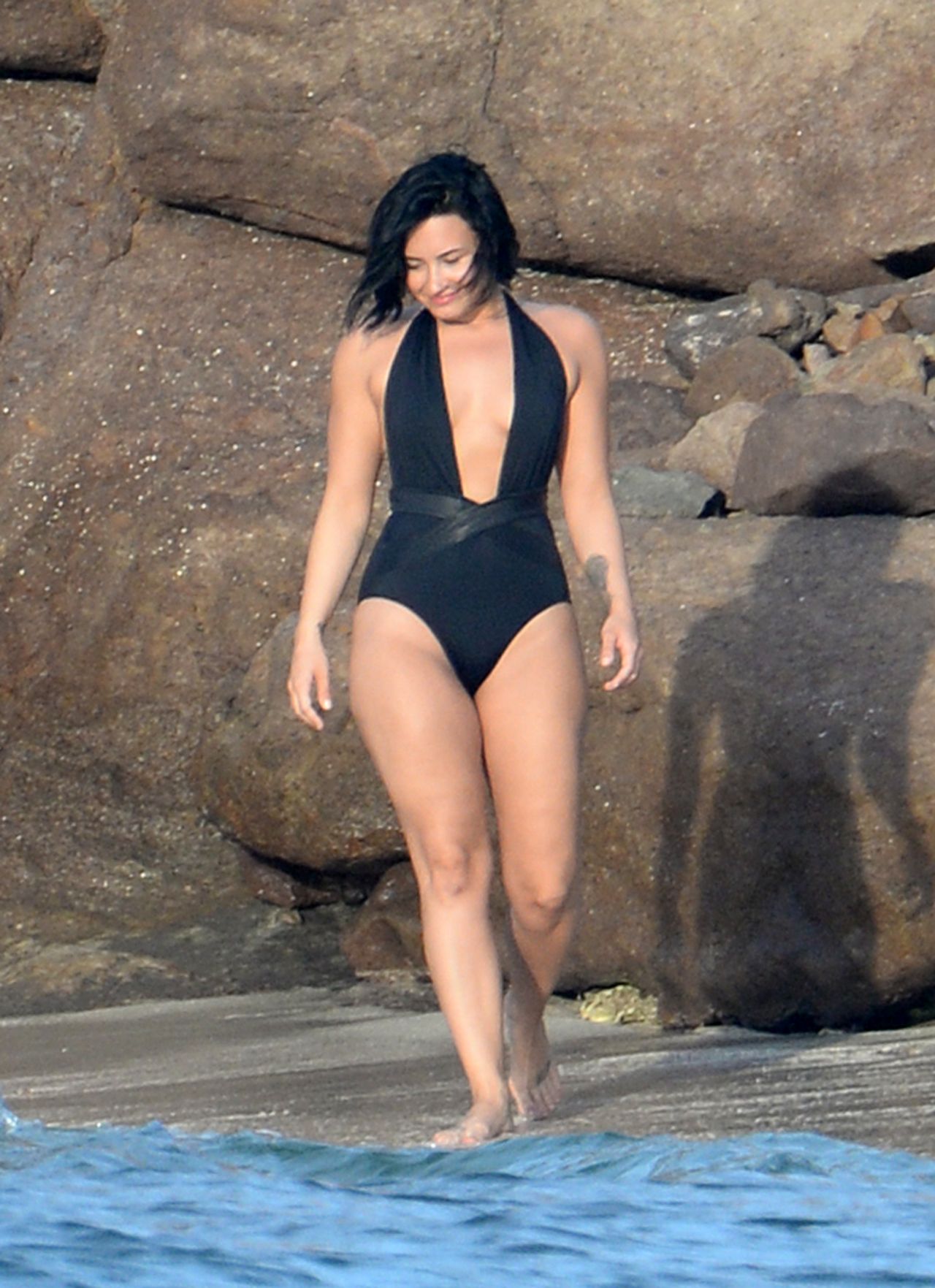Demi Lovato Wearing a Swimsuit in St. Barts 12/17/2015.