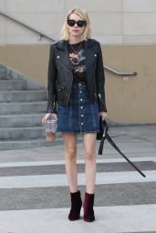 Emma Roberts Leggy in Mini Skirt - 