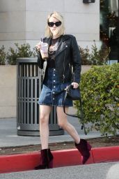 Emma Roberts Leggy in Mini Skirt - 