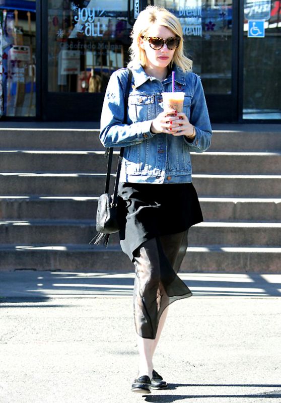 Emma Roberts - Out for Coffee in West Hollywood 12/26/2015