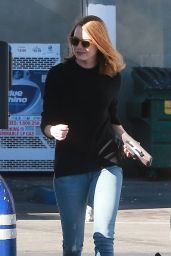 Emma Stone - Stops For Gas in Studio City, December 2015