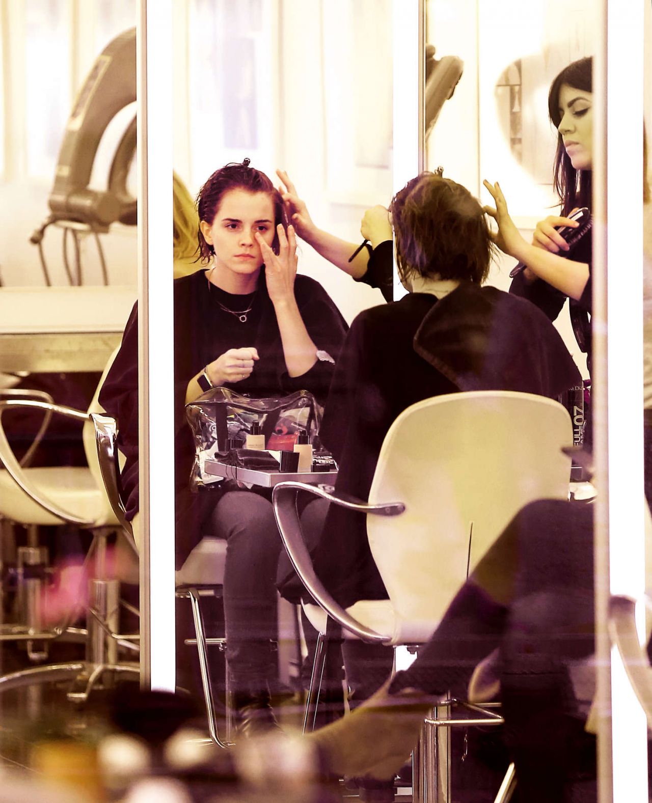 Emma Watson at Hair Salon in New York, December 2015 • CelebMafia