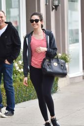 Emmy Rossum in Leggigns - Goes Shopping At The Neil Lane Jewelry Store in West Hollywood, December 2015