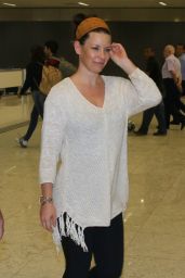 Evangeline Lilly Shows Off Her Natural Beauty - Arrives in Sao Paulo With no Makeup, December 2015