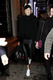Gigi and Bella Hadid Night Out Style - Paris, France, December 2015