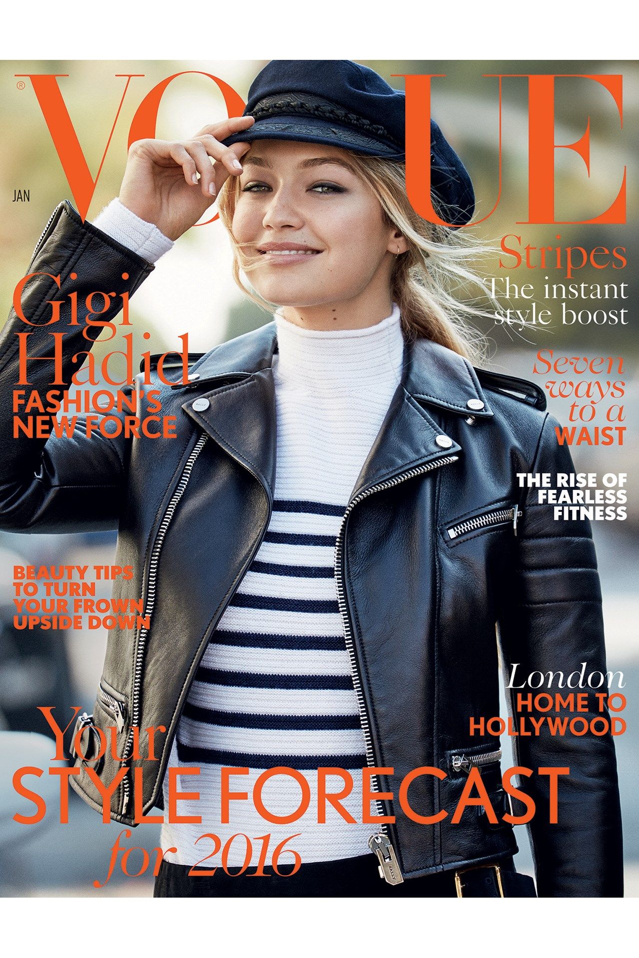 Gigi Hadid - Vogue Magazine UK January 2016 Cover and Pic • CelebMafia