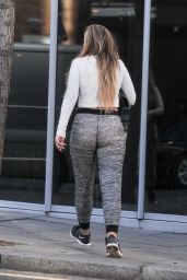 Holly Hagan - Leaves Her London Hotel, 12/9/2015
