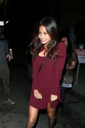 Jamie Chung Style - Arrives at Le Jardin Nightclub in West Hollywood, October 2015