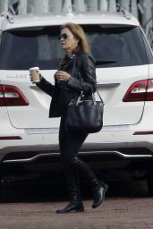 Jane Seymour in a Johnny Cash T-Shirt Picks up a Cup of Coffee From a Local Coffee Place in Malibu 12/22/2015