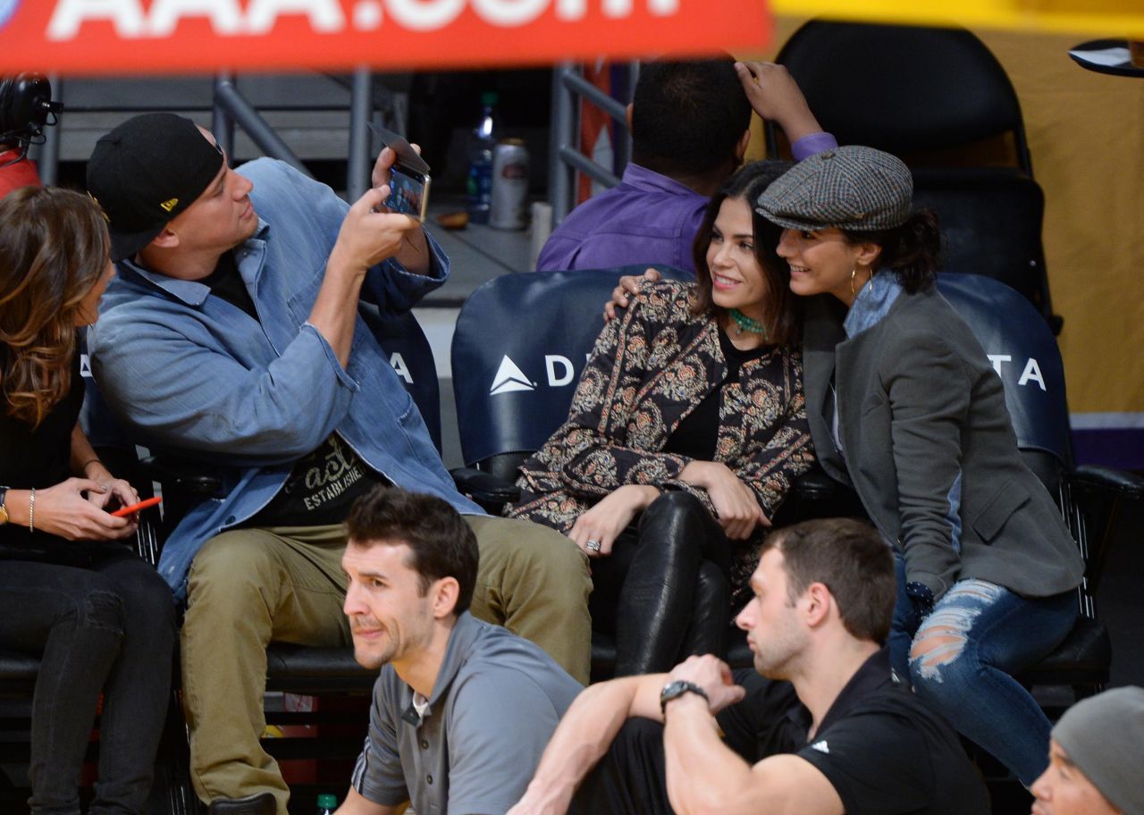 Jenna Dewan, Channing Tatum and Emmanuelle Chriqui at the Staples ...