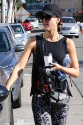 Jessica Alba in Leggings - Out in West Hollywood, November 2015
