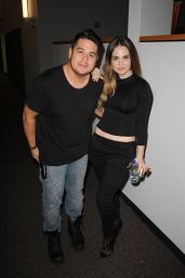 Joanna JoJo Levesque at Y100 Radio Station in Fort Lauderdale 12/9/2015