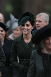 Kate Middleton - Attends the Christmas Day Service at St Mary Magdalene Church 12/25/2015