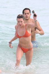 Katie Cassidy in a bikini at a Beach in Miami 12/22/2015