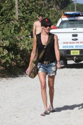 Katie Cassidy in a Bikini on the beach in Miami 12/30/2015 