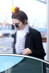 Kendall Jenner - Arriving at London Heathrow Airport, December 2015