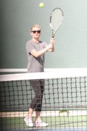 Kirsten Dunst Playing Tennis - Los Angeles - 12/21/2015