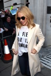 Kylie Minogue - Leaving BBC Radio 2 London, 12/4/2015