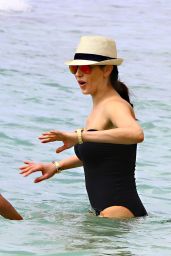 Lauren Silverman in a Swimsuit - Beach Candids Barbados, December 2015