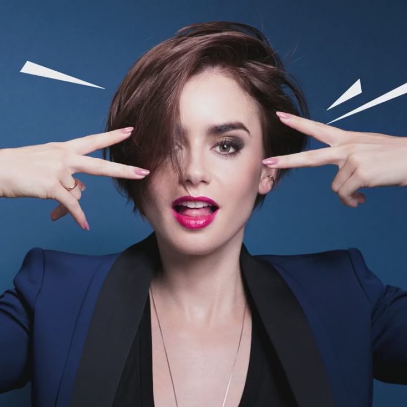 Lily Collins Pics - Lancôme ad Campaign 2015