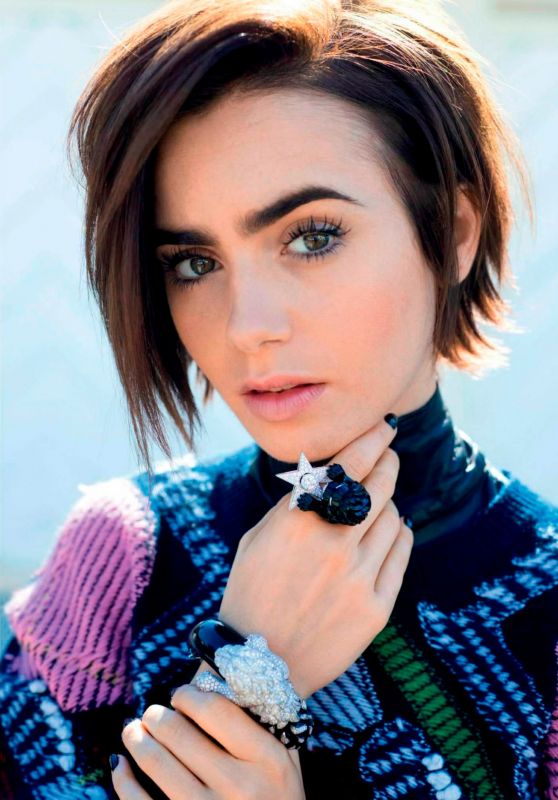 Lily Collins - Vogue Magazine Russia January 2016 Issue