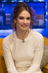 Lily James Tapes an Appearance on  Jonathan Ross Show 12/21/2015