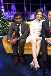 Lily James Tapes an Appearance on  Jonathan Ross Show 12/21/2015