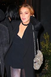 Lindsay Lohan Night Out Style - New York City 12/22/2015