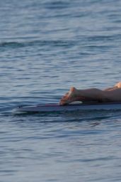 Olivia Wilde in a Bikini Paddle Board in Hawaii, December 2015