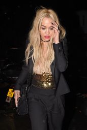 Rita Ora Night Out Style - Outside China Tang Restaurant in London, 11/30/2015