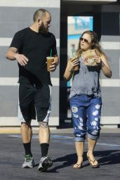 Ronda Rousey Street Style - Gets a Drink From a Starbucks 12/20/2015