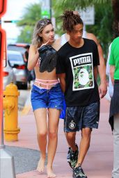 Sarah Snyder and Jaden Smith - On the Beach in Miami 12/19/2015