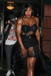 Serena Williams in Black Gown - Bowery Hotel in New York City, 12/15/2015