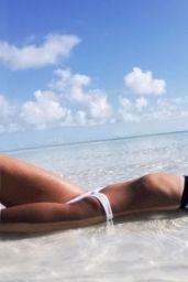 Shanina Shaik Bikini Pics - Beach in Bahamas 12/24/2015