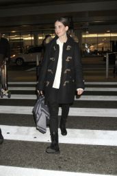 Alison Brie Airport Style - LAX in Los Angeles 1/25/2016