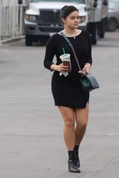 Ariel Winter in Black Mini Dress - Leaving a Starbucks in Beverly Hills 1/23/2016 