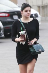 Ariel Winter in Black Mini Dress - Leaving a Starbucks in Beverly Hills 1/23/2016 