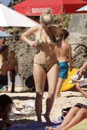 Ashley James in Gold Bikini in Bali 1/9/2016 