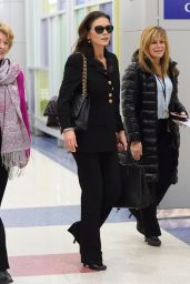 Catherine Zeta-Jones at JFK Airport in NYC, January 2016