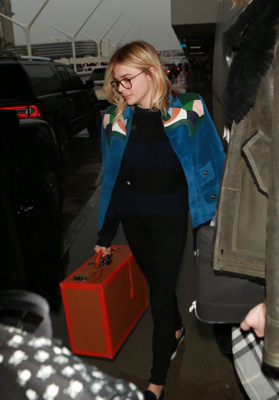 Chloe Moretz Airport Style - at LAX in Los Angeles, January 2016