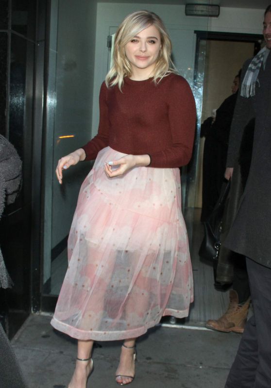 Chloe Moretz Arriving to Appear on Good Morning America in NYC 1/5/2016 