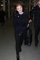 Chloe Moretz - at St. Pancras Station in London, January 2016