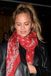 Chrissy Teigen Night Out Style - Nice Guy in West Hollywood, January 2016