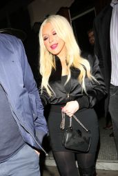 Christina Aguilera Night Out Style - Leaving 