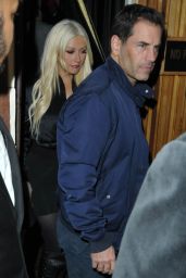 Christina Aguilera Night Out Style - Leaving 